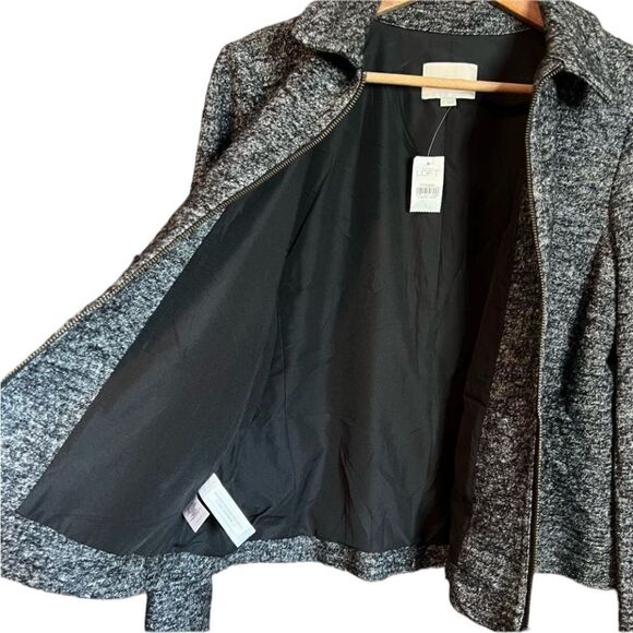 NWT! Loft wool blend zip up coat. Size large - Picture 3 of 15
